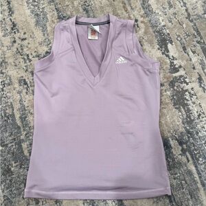 Adidas Women's Lavender V-Neck Tank Top